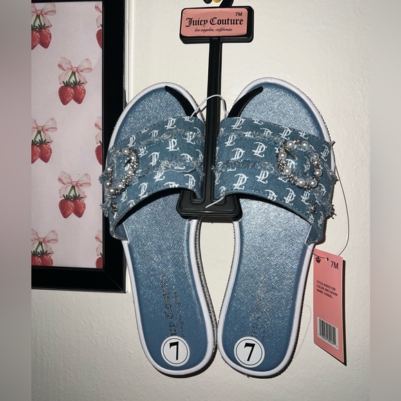 ‼️SOLD‼️NWT Juicy Couture Mid Denim Yandel Sandals SIZE: 7 - Picture 10 of 13
